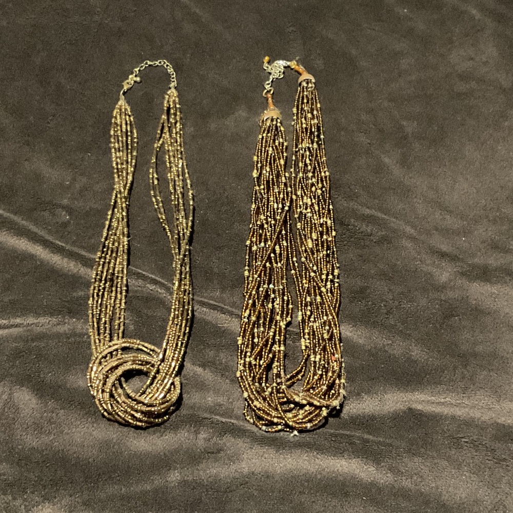 Elegant Gold Beaded Necklace Set
